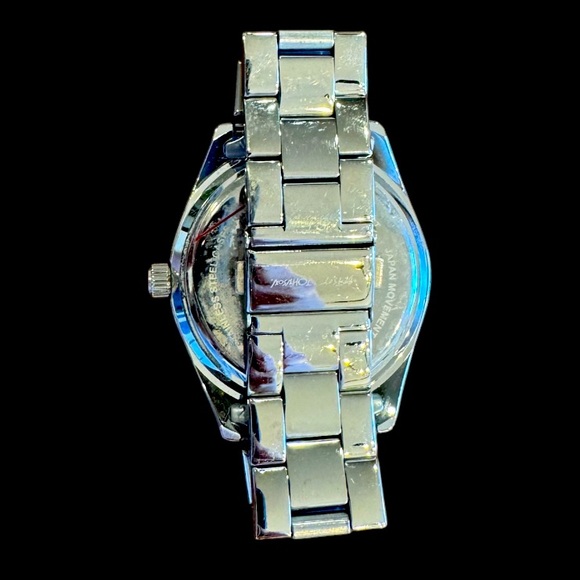 Betsey Johnson Silvertone Ladies Rhinestone / Crystal Encrusted Watch - Picture 4 of 8